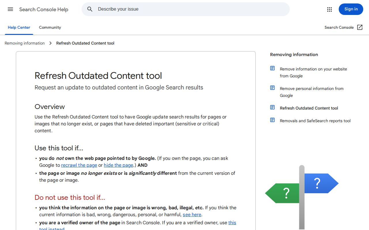 Google outdated content process for Crawford County arrest record search results